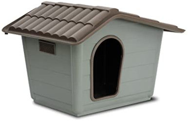 MP BERGAMO VILLA, Cuccia Per Cani Gatti, Cuccia in Materiali Riciclati, Tetto Asportabile, Dimensioni ESTERNE 60x50x41 Dimensioni INTERNE 40x30x35cm