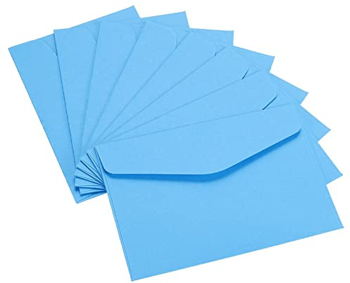 PATIKIL Mini buste, confezione da 100 pezzi di carta vuota piccoli oggetti di archiviazione per biglietti da visita per biglietti di auguri, feste, blu