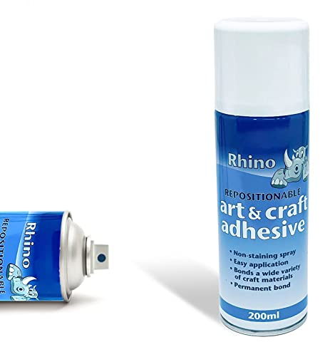 Spray Adhesive Heavy Duty Multipurpose Glue Spray Repositionable - Ideal for Art & Craft School Projects, Display Boards - 200ml
