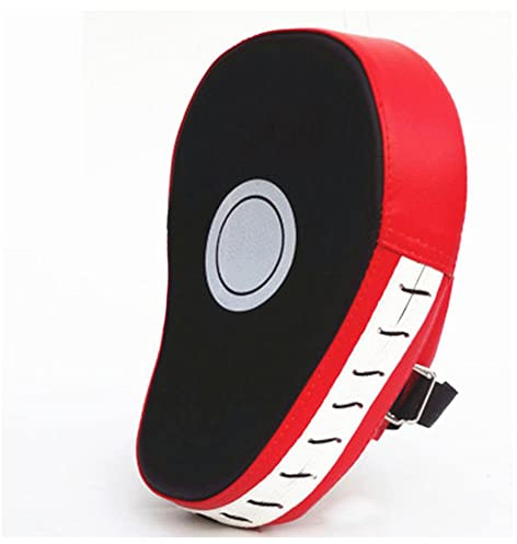 Opaeroo Boxing Focus Pads Curved 5-finger Boxing Hand Target PU Leather Punching Kicking Palm Pad for Muay Thai Training Mitt Taekwondo Red