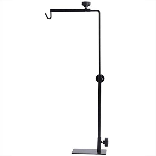 PETSOOO Supporto per lampada per rettili, grande, regolabile in altezza, supporto per lampada in metallo, per animali domestici, rettili, tartarughe, centopiedi, ragno, altezza 64-94 cm