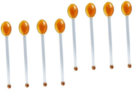 Cabilock 8 Piezas cuchara cristal cucharas para servir cuchara vidrio para bar cucharillas Cucharilla café cucharas cafe cucharas postre cuchara mango largo tetera