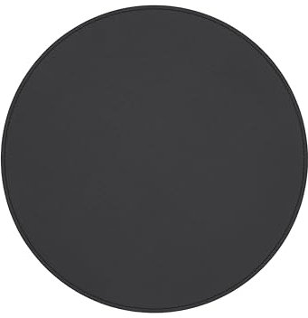 Eglooh - Apollo - Runde Schreibtischunterlage aus echtem Leder Schwarz cm 60x60 - Handwerkliche Nähte und rutschfester Boden - Made in Italy