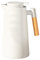 Pichet Isotherme Thermos Sous Vide Isolé, Carafe à Café Thermique Pour Le Thé Café Chaud Et Froid, Avec Simple Bouton Poussoir De Sécurité, Manche En Bois, Pour Hôtel Bureau Domicile (Blanc,1L)