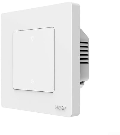 HEBEOT WiFi Smart Dimmer Lichtschalter für Zigbee Licht Dimmen Smart Dimmer Schalter Multi Control Licht Dimmen für Heimautomation 86 * 86 * 38,5 mm (weiß 1 Gang)