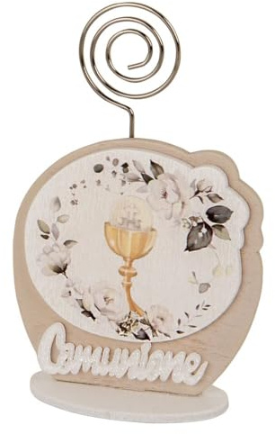 Generico 12 segnaposti memoclip per la Tua Cerimonia con Disegno rappresentazione liturgica CRESIMA Comunione Nascita Battesimo (Calice Prima Comunione)