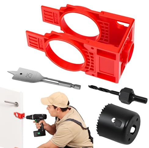 Gabarit de Porte pour Charnières - Kit d'Installation de Poignée de Porte | Accessoires Pour Outils Électriques, Gabarits De Mesure Pour Portes, Fenêtres, Placards, Intérieur Et Voiture