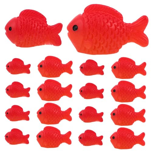 Milisten 40 St Miniatyr Fiskstatyer i Resin Realistiska Guldfiskfigurer för och Miniatyr Trädgårdsdekorationer för DIY Mikrolandskap och Bonsai Planteringsscener Underhålla och Fridfull