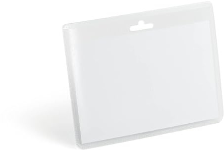 Durable namnskylt 60 x 90 mm med Eurostuttag PP, 20 stycken, 825119 | PP, för mässor och evenemang, kompatibel med klämma, kedja, textilband eller jojo, 60 x 90 mm