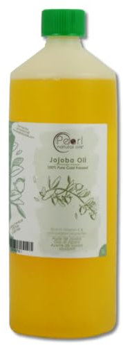 100% Pure Golden Jojoba Oil 1 Litre - Cold Pressed,Unrefined, Vegan, Hexane Free, No GMO. A Perfect Aromatherapy and Massage Base Oil 1 Litre