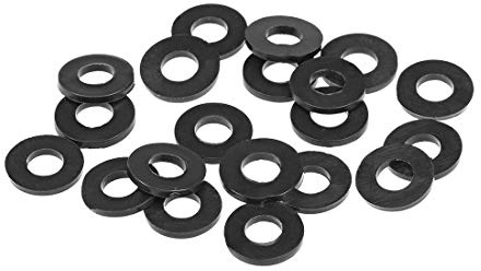 sourcing map 20 Stück Gummi Unterlegscheiben Flache Unterlegscheiben Schwarz 11mm AD 5mm ID 12mm Dick Distanzhülsen Dichtungsringe Beilagscheiben für Wasserhahn Rohr Wasserschlauch
