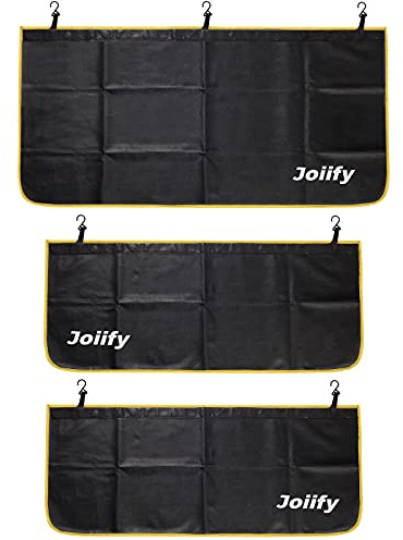Joiify Thicker Fender Covers for Mechanics with 25 Stronger Magnets & Hooks, 3 Pcs Car Fender Protector Mat, Size Large