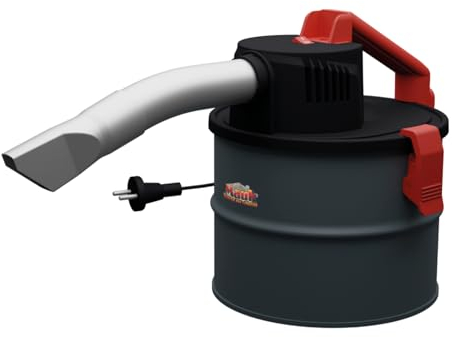 Mauk® Pelletofen Kamin & BBQ Holzkohle Aschesauger & Grillgebläse Feuerbalg - 4 Liter Nass/Trocken Handsauger mit HEPA-Filter und 600 Watt Motorleistung