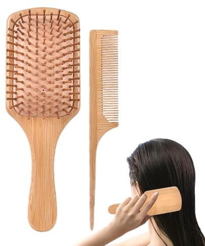 Cepillo desenredante para el cabello, juego de paletas de cepillo desenredante natural, peine de aseo para peinar el cabello, cepillo de masaje del cuero cabelludo, cepillo para alisar el