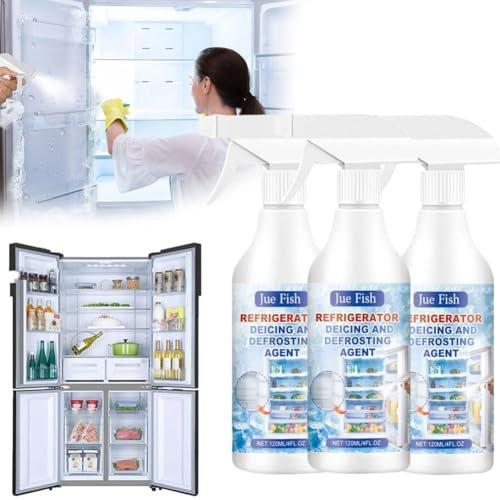 Defrosting Spray For Fridge Freezer,Upgraded Powerful Defrosting Spray for Fridge Freezer,Fridge Freezer Defrosting Spray,Powerful Refrigerator Defrost Spray,Efficiently Quickly Removes Ice Buildup