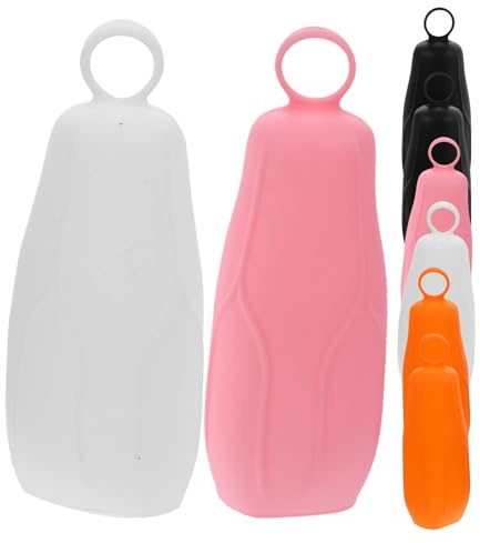 DECOMELODY Bottiglie Creative da 8 e Silicone Viaggio Pezzi per Coperture Design Semplice, Anti-perdite, Pratiche per Protezione Flaconi Shampoo e Lozione