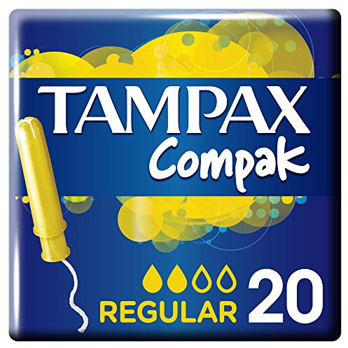 Tampax Compak Regular Tampons Applicator, 20 count