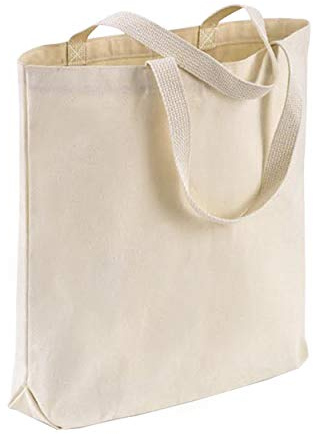 TBF Sturdy Canvas Wholesale Tote Bags with Bottom Gusset 15 W x 16 H x 3 G Blank Totes Great for DIY Painting Printing Embroidery