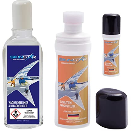 SkinStar Schlitten flüssig Wachs Speed Wax Rennrodel Wachsentferner Reiniger