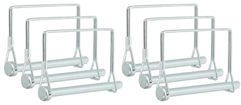 PATIKIL 6pz Perno di Bloccaggio per Albero 8x90mm Perno Accoppiamento Rimorchio Perni di Sicurezza a Filo Pto Quadrato per Camion Rimorchi Falciatrici Trattori Barche