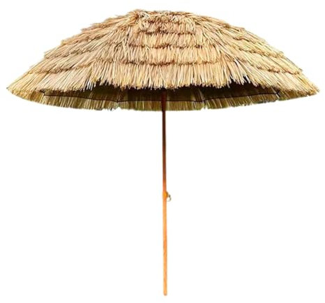 Xalteafe Parasols en Paille Incliné,Parasols Pliable en Paille,Parasols De Jardin De Plages en Paille,Pliable,RéGlable,Convient pour Les Jardins,Les Plages,Les Restaurants avec Terrasse
