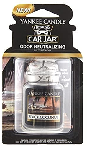Yankee Candle Car Jar Ultimate Scented Air Freshener | Black Coconut | Lasts up to 4 Weeks