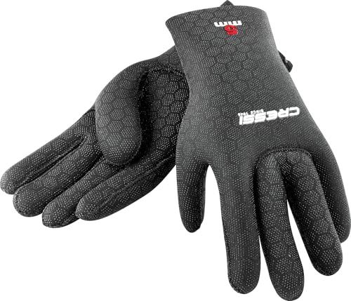 Cressi High Stretch Gloves -Unisex 5-Finger-Tauchhandschuhe aus Weichem, Einfach Gefüttertem, Hochfestem Neopren
