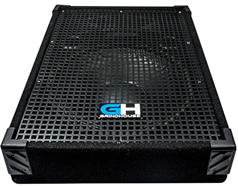 Grindhouse Speakers - GH12M - 12 Inch Passive Wedge Floor / Stage Monitor 350 Watts RMS - PA/DJ Stage, Studio, Live Sound 10 Inch Monitor