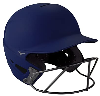Mizuno F6 ungdom Fastpitch softball slaghjälm med mask, marin, ungdom en storlek