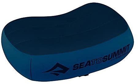 Sea to Summit Aeros Premium Inflatable Travel Pillow, Large, Navy Blue