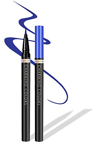 Music Flower Eyeliner Coloré, Crayon Eyeliner Liquide Résistant à L'eau Et à L'effacement, Options de Couleurs Multiples, Crayon Flexible Pour un Contrôle Facile, Bleu Océan