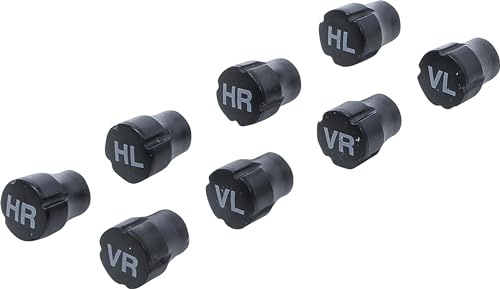 BGS DIY 80722 | Juego de Tapones de válvula de plástico | para marcar los neumáticos | 8 Piezas