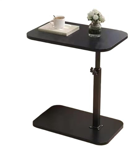 Banc en forme de C, table rotative, hauteur réglable, design étroit, taille compacte, polyvalent, décoration élégante, mobilité facile, table d'appoint pour la maison, 40 x 30 cm