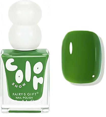 Nail Varnish - Green Nail Polish - 12ml Quick Dry & Long Lasting nail Polish - No Need Cure Bright Green Nail Varnish - Chip Resistant Nail Polish For Diy nail Art Manicure At Home