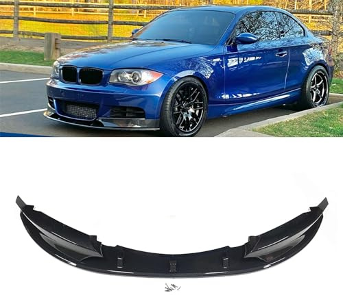 Frontal Alerón Spoiler Labio para BMW 1 Series E82 E88 M Sport 2007-2013,Parachoques Delantero Labio Divisor Difusor Kit Carrocería