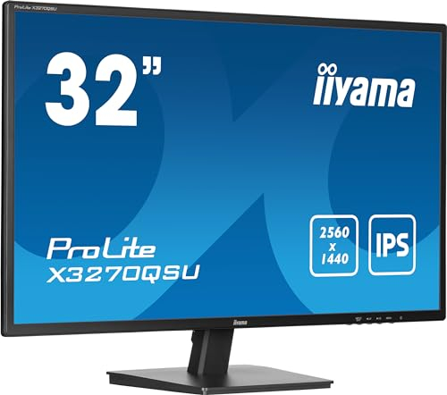 iiyama Prolite X3270QSU-B1 80cm 31,5 IPS LED-Monitor WQHD 100Hz HDMI DP USB3.2 AdaptiveSync schwarz
