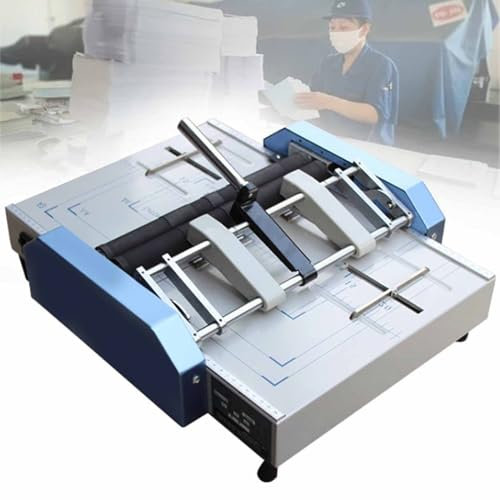 DDZJTPP Grapadora Plegadora Libros Papel Eléctrica,Máquina Plegadora Automática Encuadernación Plana con Encuadernación A3,Máquina Plegadora Carpetas,Máquina Plegable Grapadora Folletos