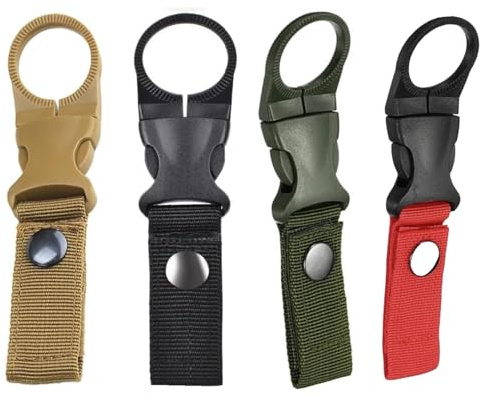 LiJuanWang Portaborraccia a Clip, 4 Pezzi, Clip Porta Bottiglia D'acqua, Portabottiglie da Esterno, per Ciclismo, Campeggio, Escursionismo, Viaggi all'aperto