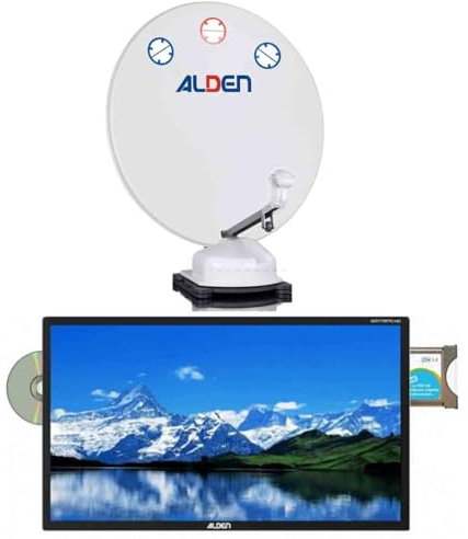 Pack ALDEN Orbiter Parabole Satellite Automatique 85cm + TV LED 19 48cm SATMATIC AIO Smart
