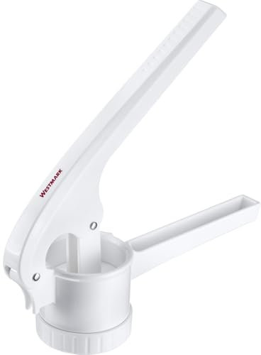 Westmark Spätzle- und Kartoffelpresse 1 Stk. – Vielseitige Teigpresse für Spätzle, Kartoffelpüree und Spaghetti-Eis – Weiß