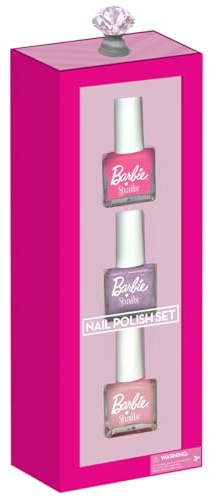 Snails 510503 Kinder Nagellack Geschenkset Barbie, 3x10,5ml, auf Wasserbasis, abwaschbar, unbedenklich, vegan