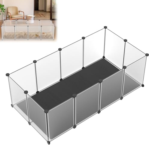 ACXIN Recinto per piccoli animali, 12 pezzi, fondo confortevole, 125 x 63 x 42 cm, ideale per cane, gatto, coniglio, cincillà, roditori