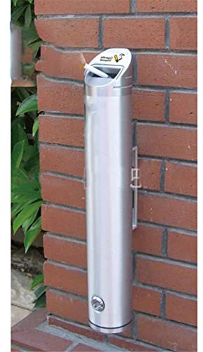 Wandaschenbecher für den Außenbereich, Edelstahl 304, abschließbarer Wandaschenbecher, für den Außenbereich, platzsparende Zigarettenbehälter, Zylinderdesign, für Terrasse, Büro, Bar