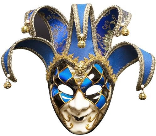 Generisch Venezianische Maske Karneval Fasching Maskerade Gesichtsmaske Vintage Retro Wanddeko Party Maskenball Kostüm Dekoration Harlekin Joker Maske Festlich Performance Accessoire Wandmaske