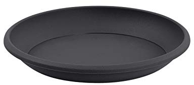 EDA - Soucoupe Ronde Osaka Ø 38 cm - Compatible avec Les Pots de Fleurs Osaka - Intérieur/Extérieur - Gris Anthracite