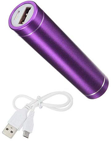 Batterie Chargeur Externe pour Samsung Galaxy A41 Universel Power Bank 2600mAh avec Cable USB/Mirco USB Secours Telephone (Violet)