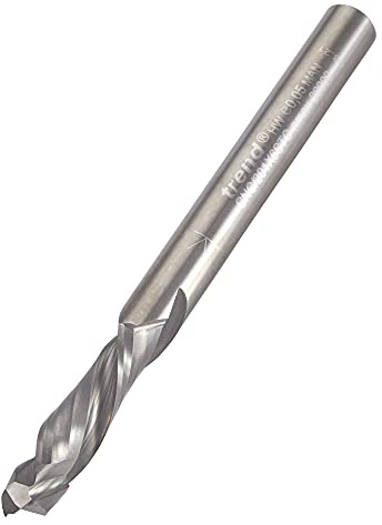 Trend CNC Cortador de Espiral de Compresión, Mango de 6mm, Diámetro de Corte de 6mm y Longitud de Corte de 22mm, Metal Duro Sólido, CNC/201X6STC