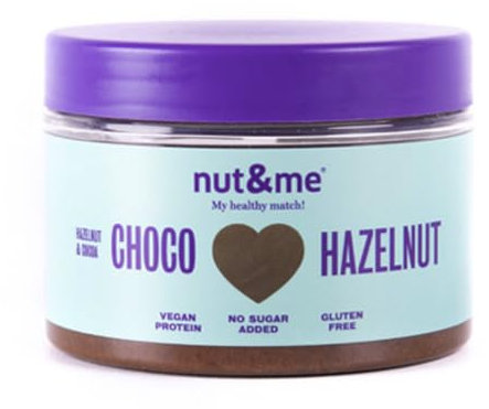 Crema de avellanas y cacao 250 gramos nut&me | Dieta Keto | 55% avellana | Natural | Con Cacao y Avellanas | Sin Azúcar | Sin Aditivos | Vegano