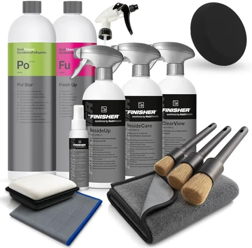 wortek Auto Interior Set Cockpit Bundle Koch Chemie The Finisher InsideCare + InsideUp + Clearview + DisplayExpert + Pol Star + FreshUp + Zubehör