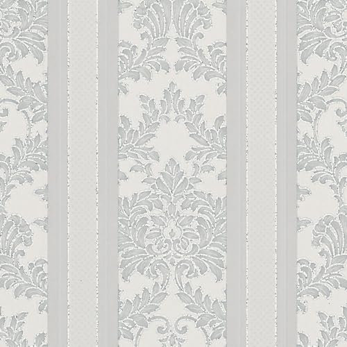 erismann 20030-10 - Carta da parati in stile barocco, 0,53 x 10,05 m, colore: Grigio